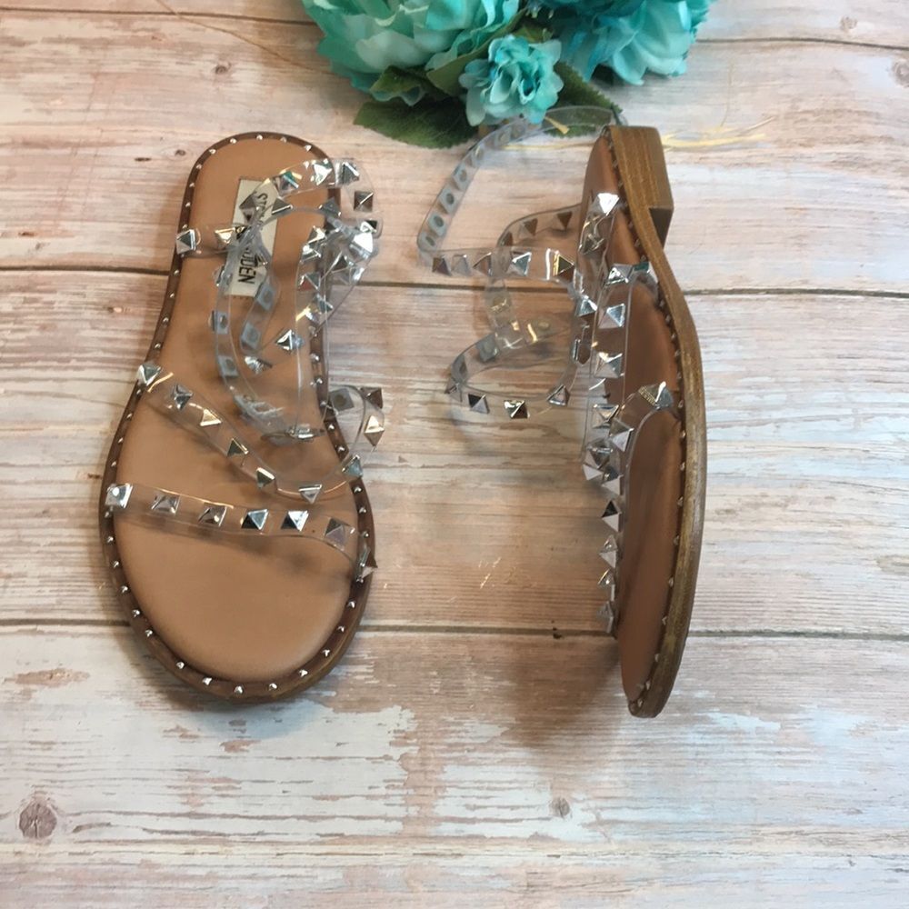 Steve Madden Clear Travel Gladiator Sandal - Picture 3 of 9